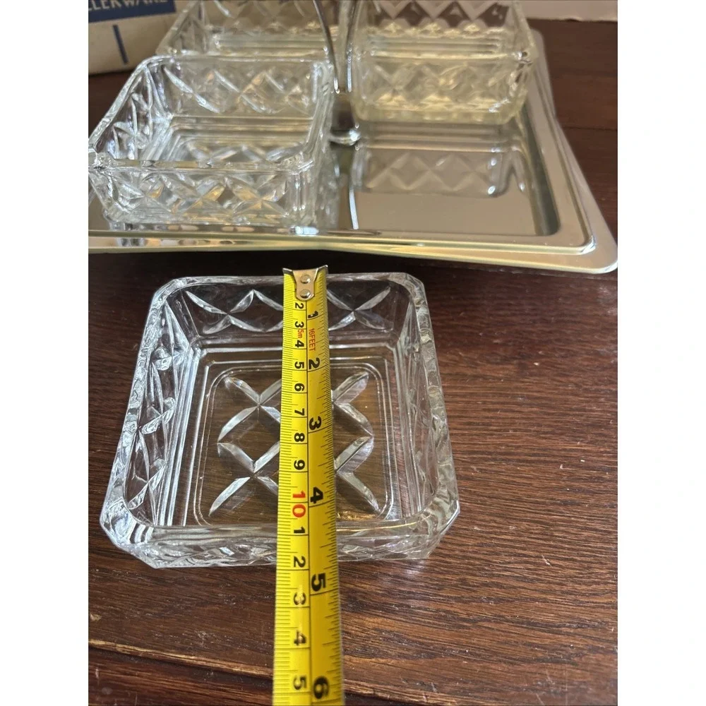 Vintage Hellerware‎ Spinning Condiment Relish Server Set In Original Box # 4050